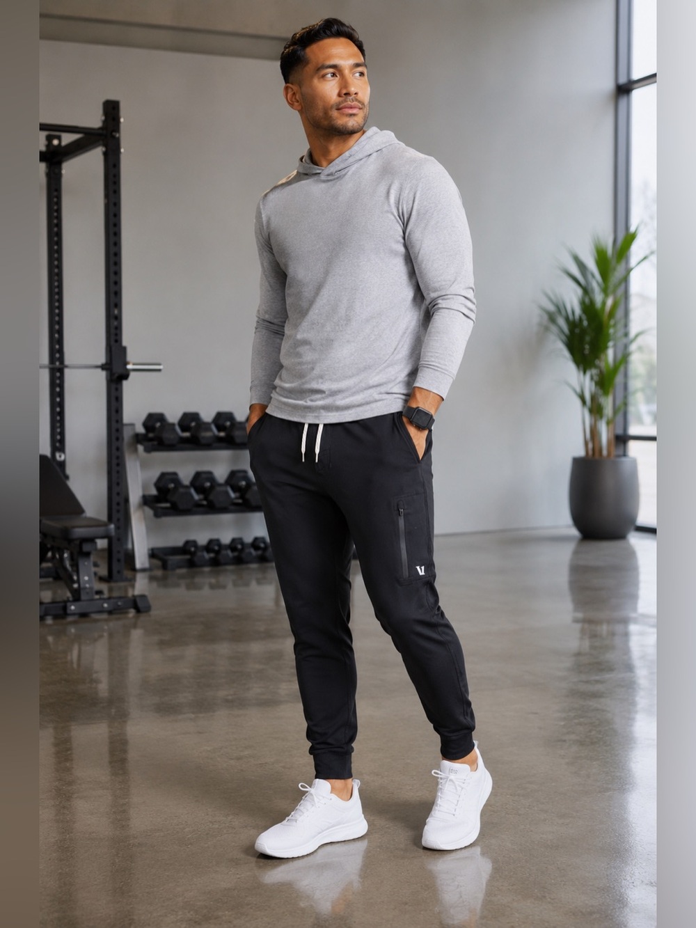 Vuori Sunday Performance Jogger Pants Black XS Men's Athletic Travel Zip Pocket